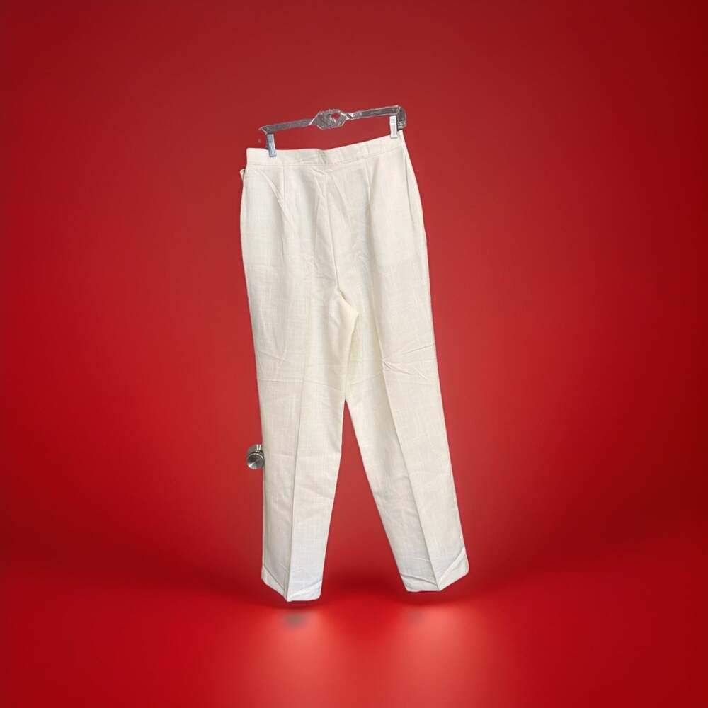 Vntge Robinson Pants 14 Cream Wide Tapered Leg NWT W30/L30 Garden Party Summer - Picture 4 of 4